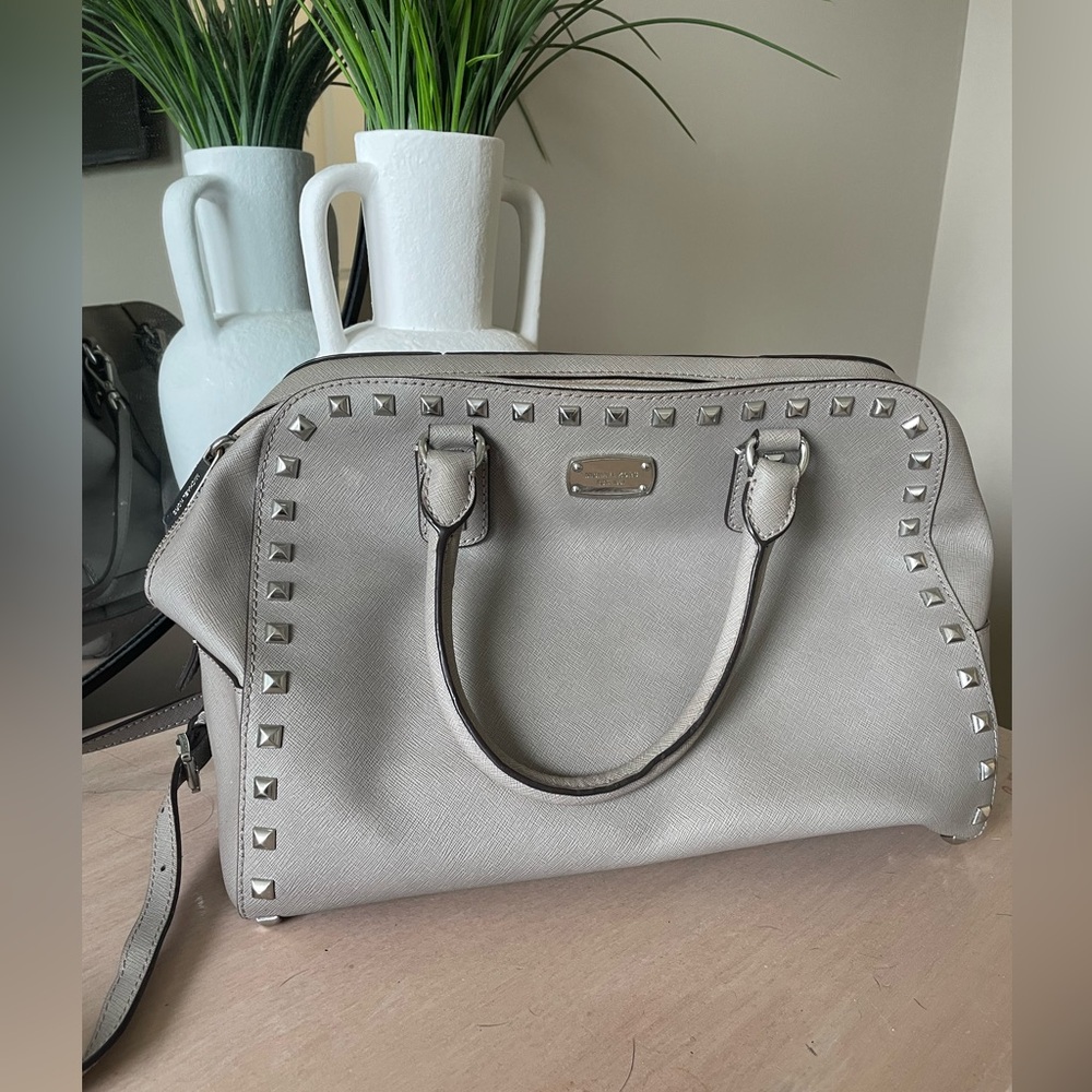Michael Kors Studded Gray Tote